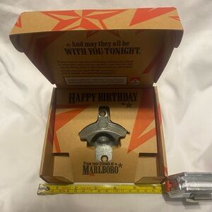 Collectible Marlboro Lucky Horseshoe Happy Birthday Bottle Opener-NIB